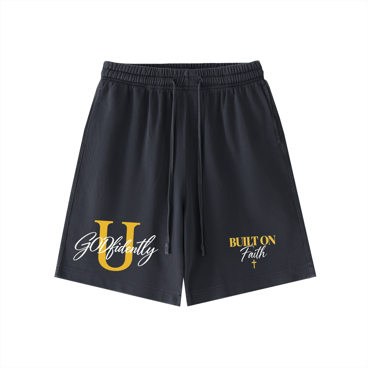 GODfidentlyU Signature Vintage Wash Shorts