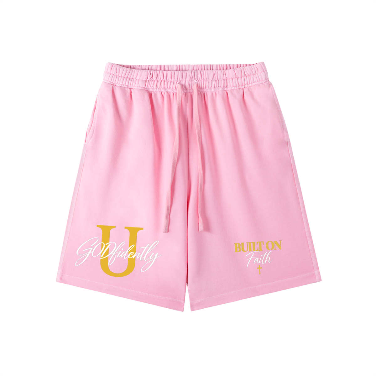 GODfidentlyU Signature Vintage Wash Shorts