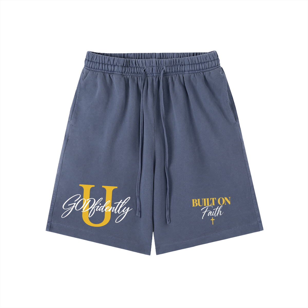 GODfidentlyU Signature Vintage Wash Shorts