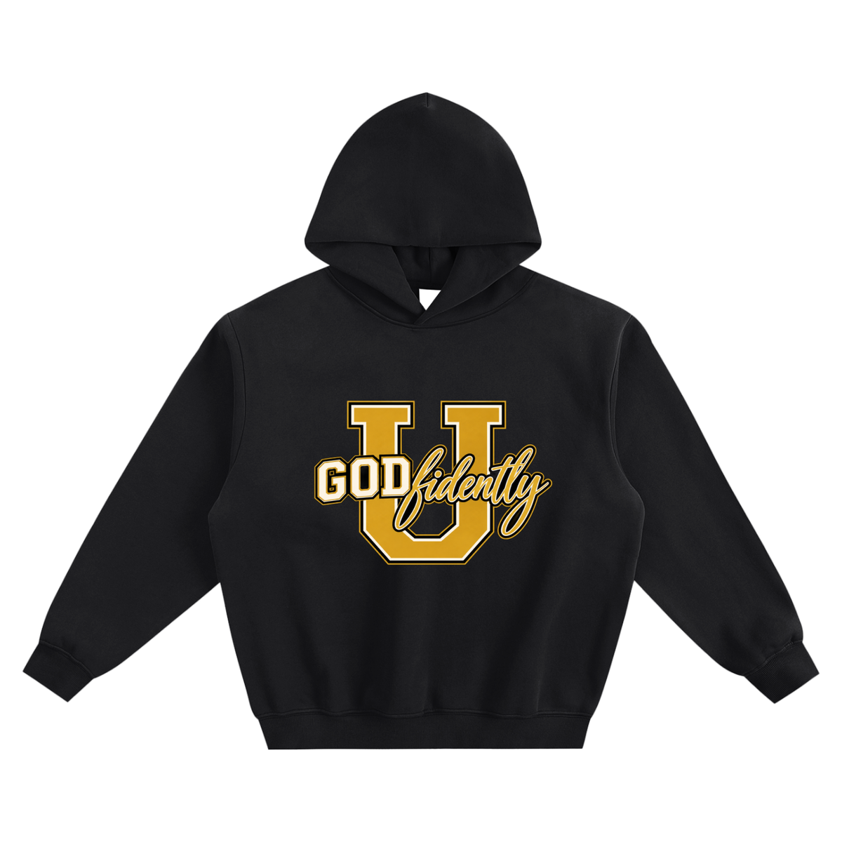 GODfidentlyU Signature Fleeced Boxy Hoodie