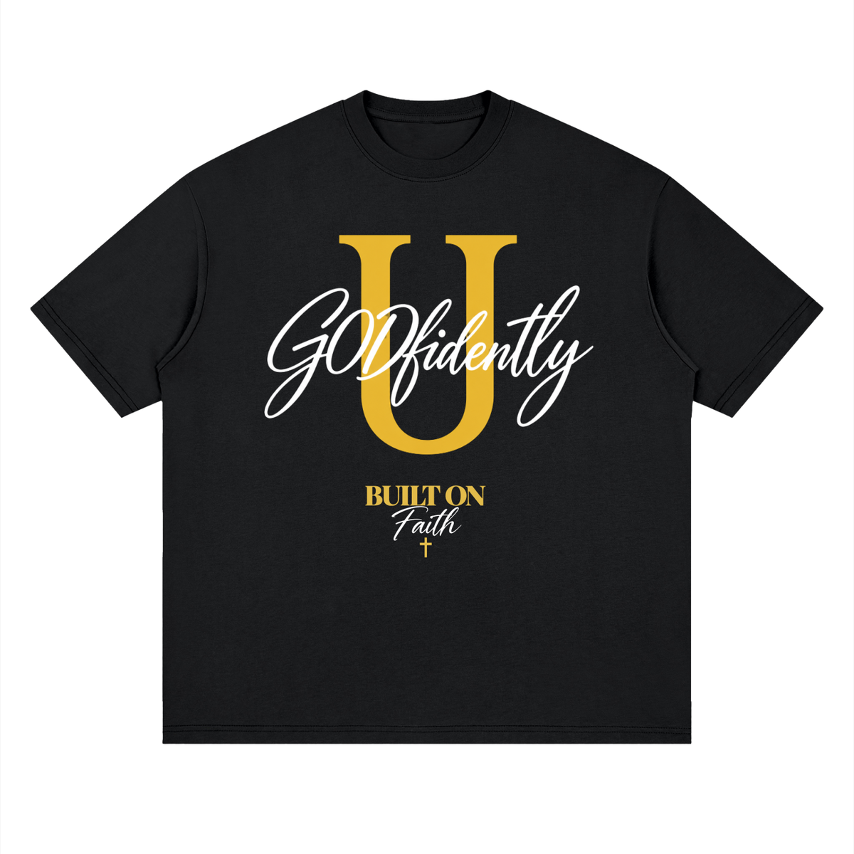 GODfidentlyU Signature Tee — Built on Faith