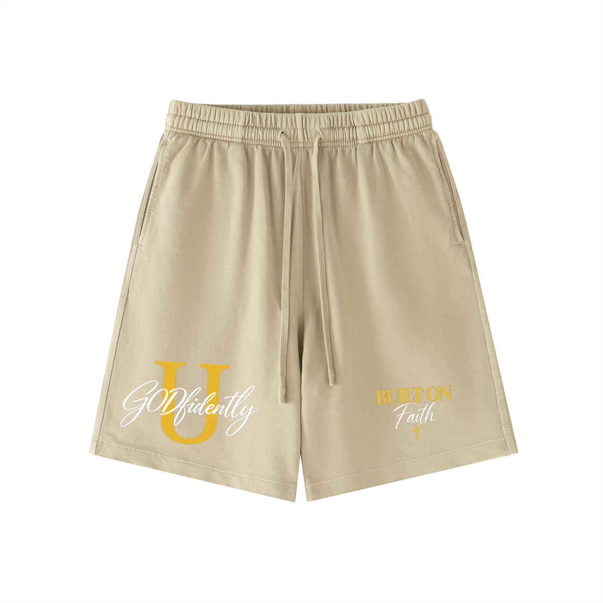 GODfidentlyU Signature Vintage Wash Shorts