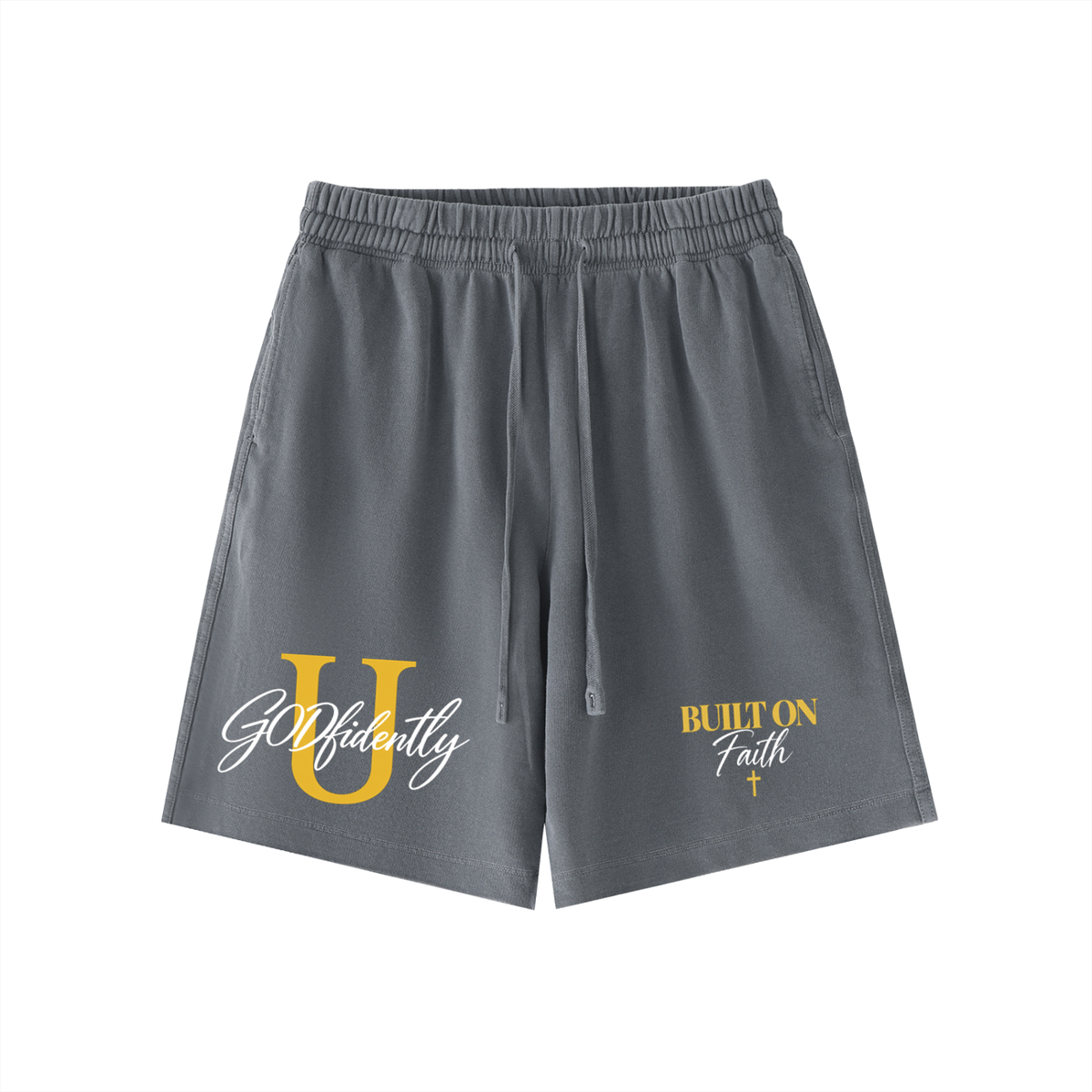GODfidentlyU Signature Vintage Wash Shorts